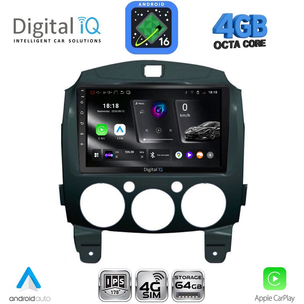 RTG6361_16 DIGITAL IQ RTG 6361_CPA (9inc) MULTIMEDIA TABLET for MAZDA 2 mod. 2007-2014 - Image 1