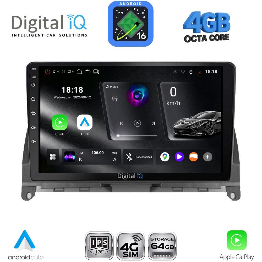 RTG6405_16 DIGITAL IQ RTG 6405_CPA (9inc) MULTIMEDIA TABLET for MERCEDES C (W204) mod. 2007-2011 - Image 1