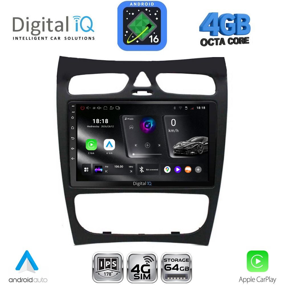 RTG6406_16 DIGITAL IQ RTG 6406_CPA (9inc) MULTIMEDIA TABLET for MERCEDES CLK (W209) mod. 2000-2004 - Image 1