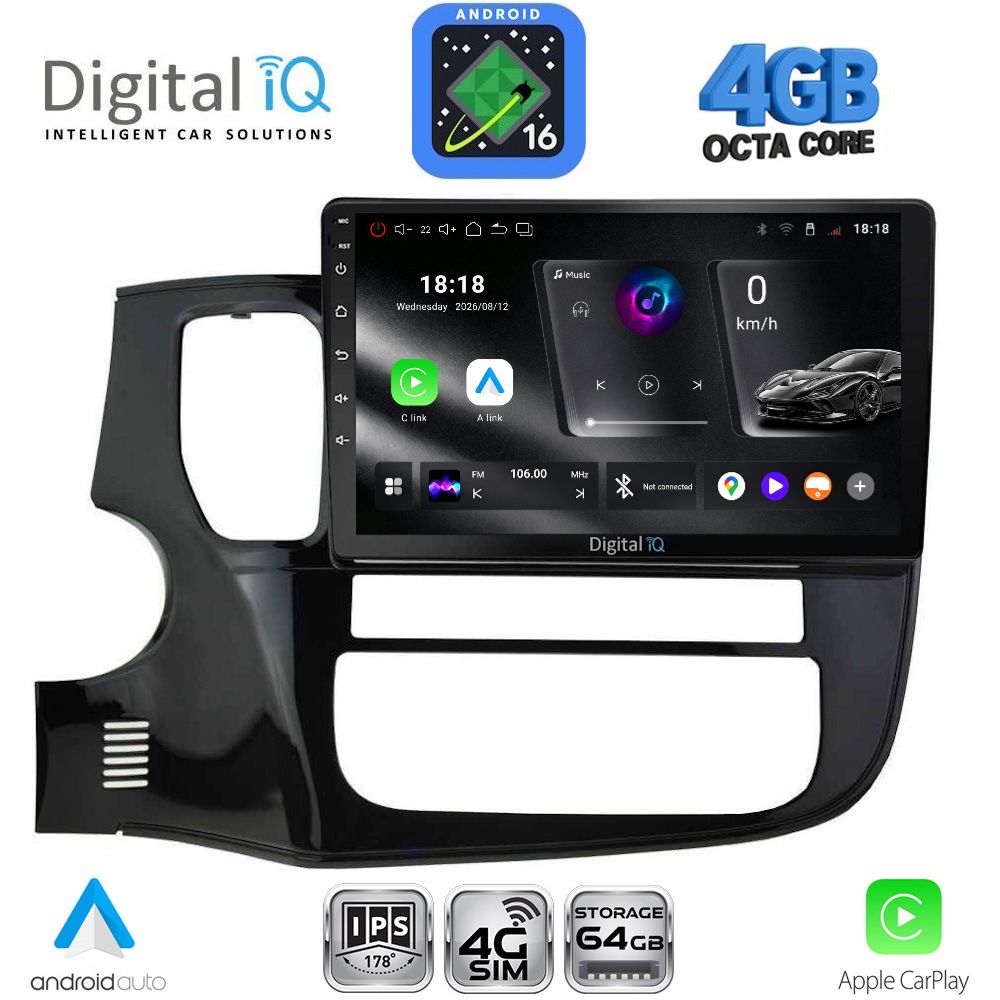 RTG6443_16 DIGITAL IQ RTG 6443_CPA (10inc) MULTIMEDIA TABLET for MITSUBISHI OUTLANDER mod. 2013-2020 - Image 1
