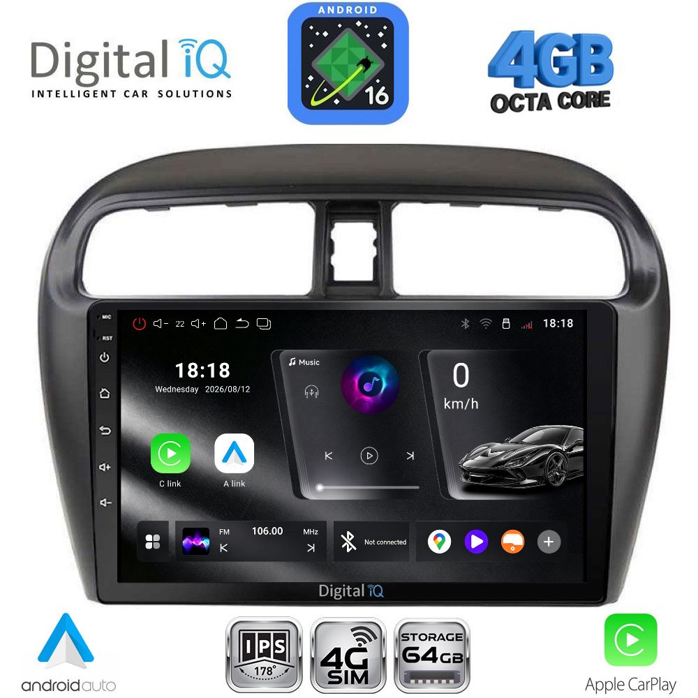 RTG6448_16 DIGITAL IQ RTG 6448_CPA (9inc) MULTIMEDIA TABLET for MITSUBISHI SPACESTAR mod. 2013-2020 - Image 1