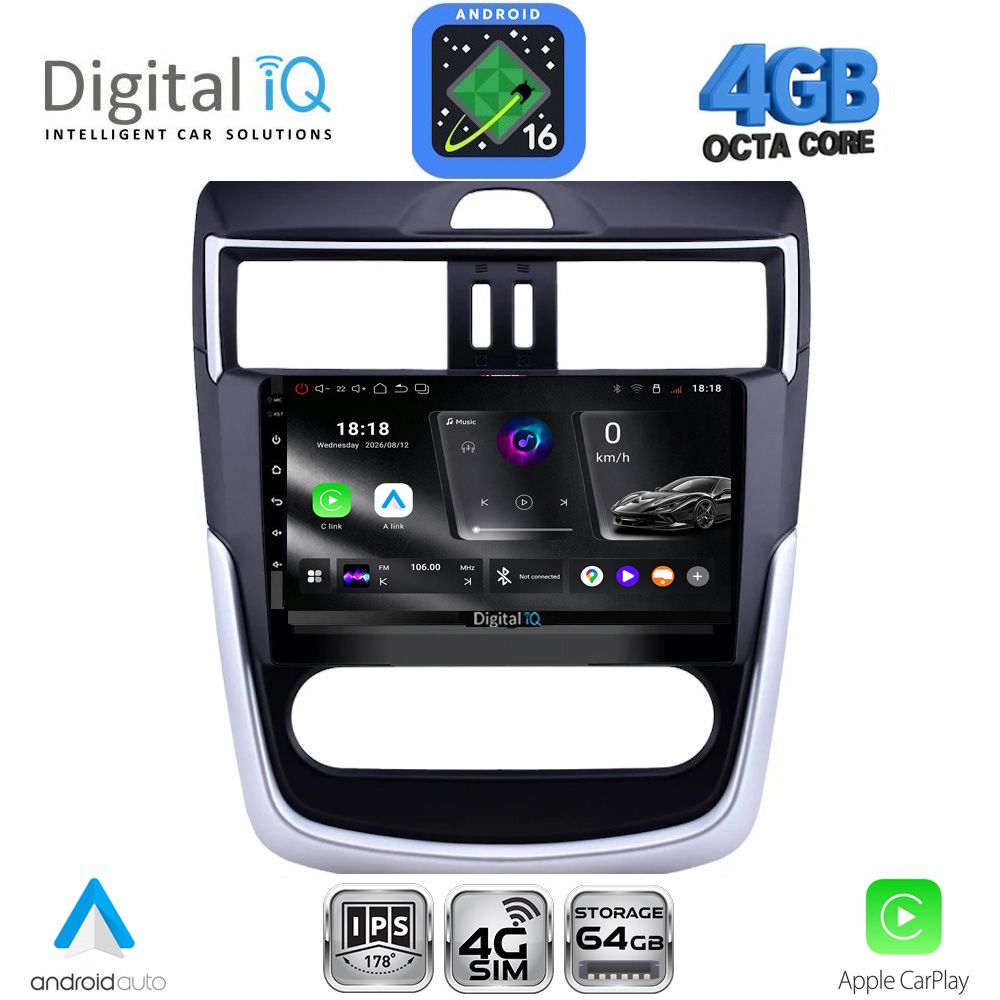 RTG6465CL_16 DIGITAL IQ RTG 6465B CL_CPA (9inc) MULTIMEDIA TABLET for NISSAN TIIDA mod. 2013-2023 with CLIMA - Image 1