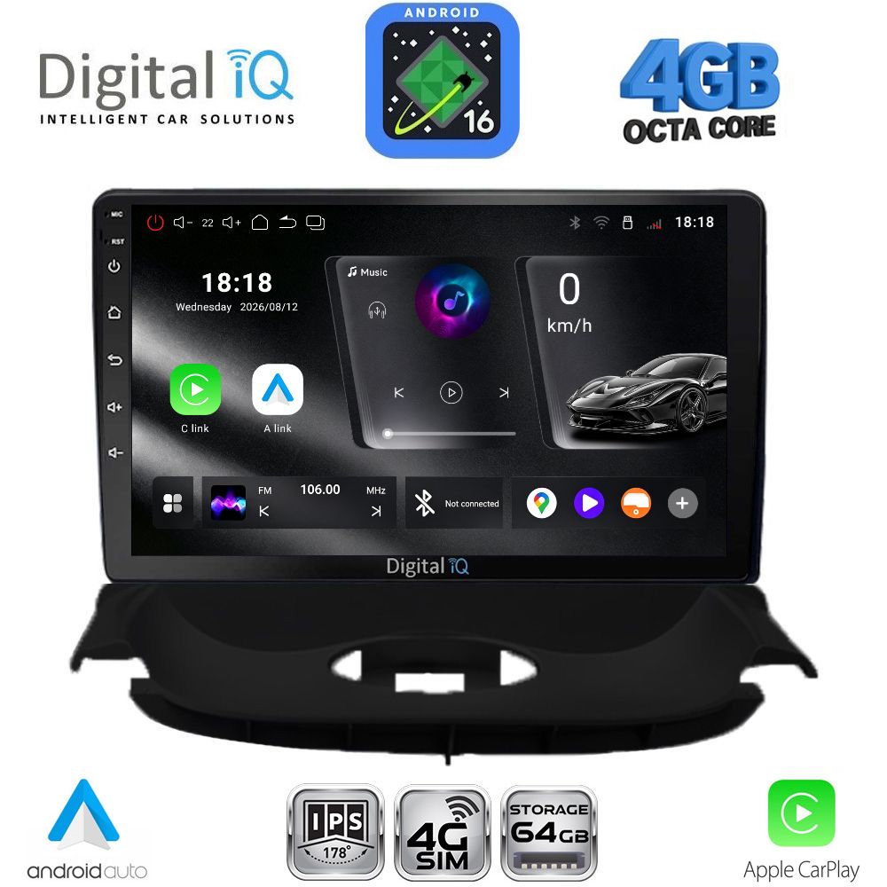 RTG6505_16 DIGITAL IQ RTG 6505_CPA (9inc) MULTIMEDIA TABLET for PEUGEOT 206 mod. 1998-2006 - Image 1