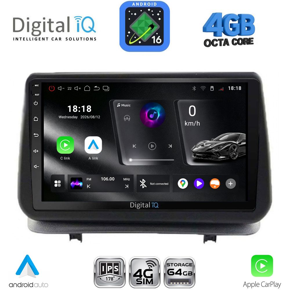 RTG6543_16 DIGITAL IQ RTG 6543_CPA (9inc) MULTIMEDIA TABLET for RENAULT CLIO mod. 2005-2011 - Image 1
