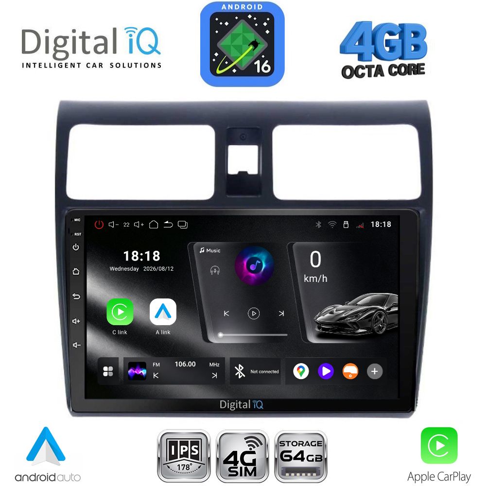 RTG6684_16 DIGITAL IQ RTG 6684_CPA (10inc) MULTIMEDIA TABLET for SUZUKI SWIFT mod. 2005-2011 - Image 1