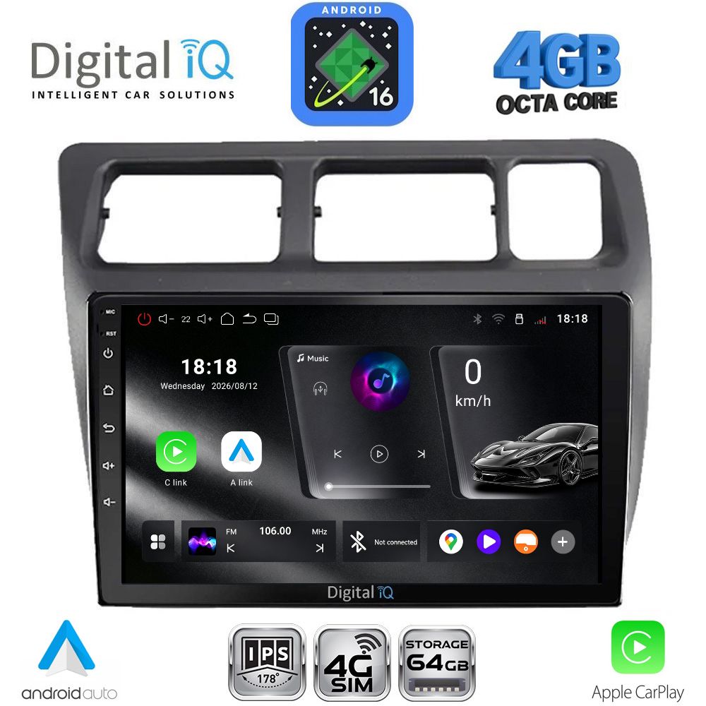 RTG6710_16 DIGITAL IQ RTG 6710_CPA (9inc) MULTIMEDIA TABLET for TOYOTA COROLLA mod. 1992-1997 - Image 1