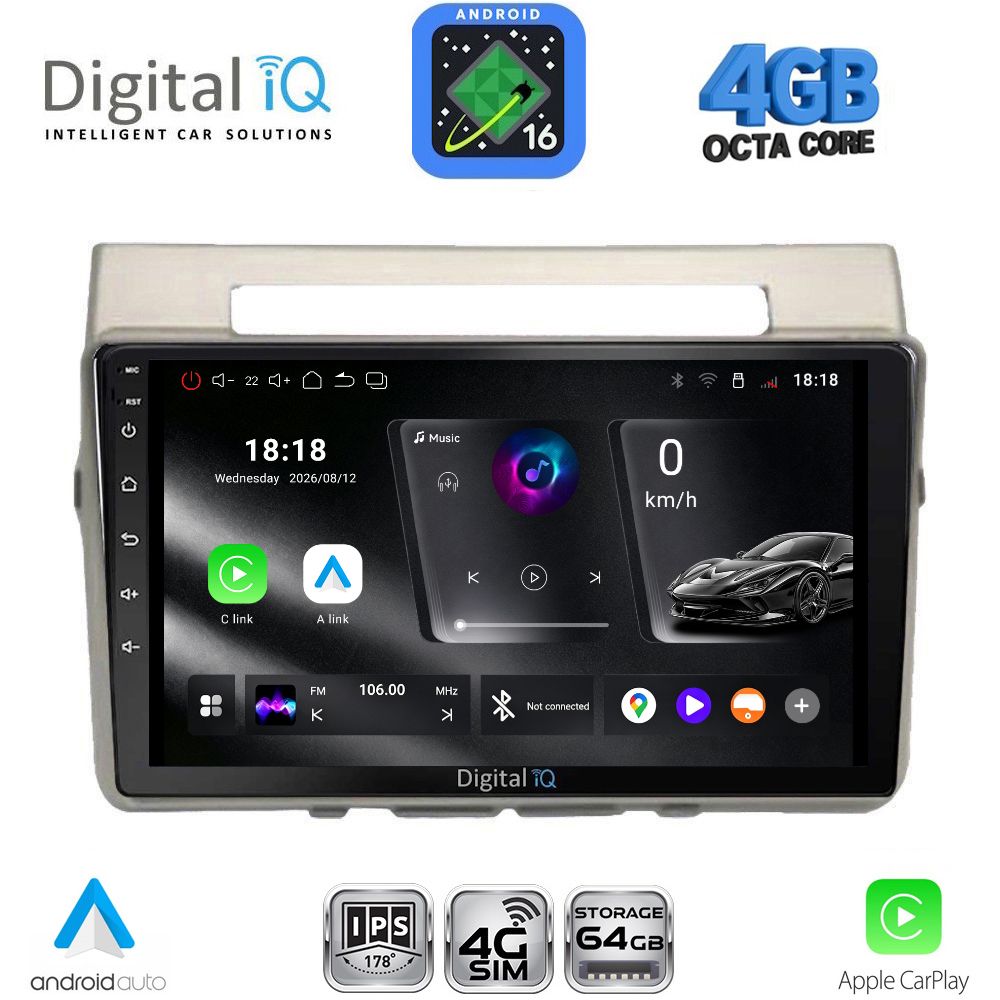 RTG6711_16 DIGITAL IQ RTG 6711B_CPA (9inc) MULTIMEDIA TABLET for TOYOTA COROLLA VERSO mod. 2004-2009 - Image 1