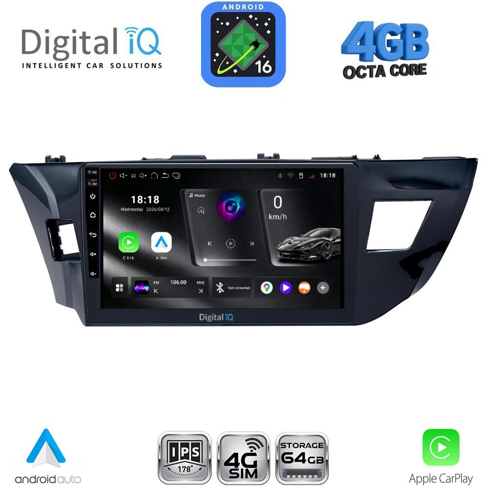 RTG6714MD_16 DIGITAL IQ RTG 6714MD_CPA (10inc) MULTIMEDIA TABLET for TOYOTA COROLLA mod. 2013-2016 - Image 1