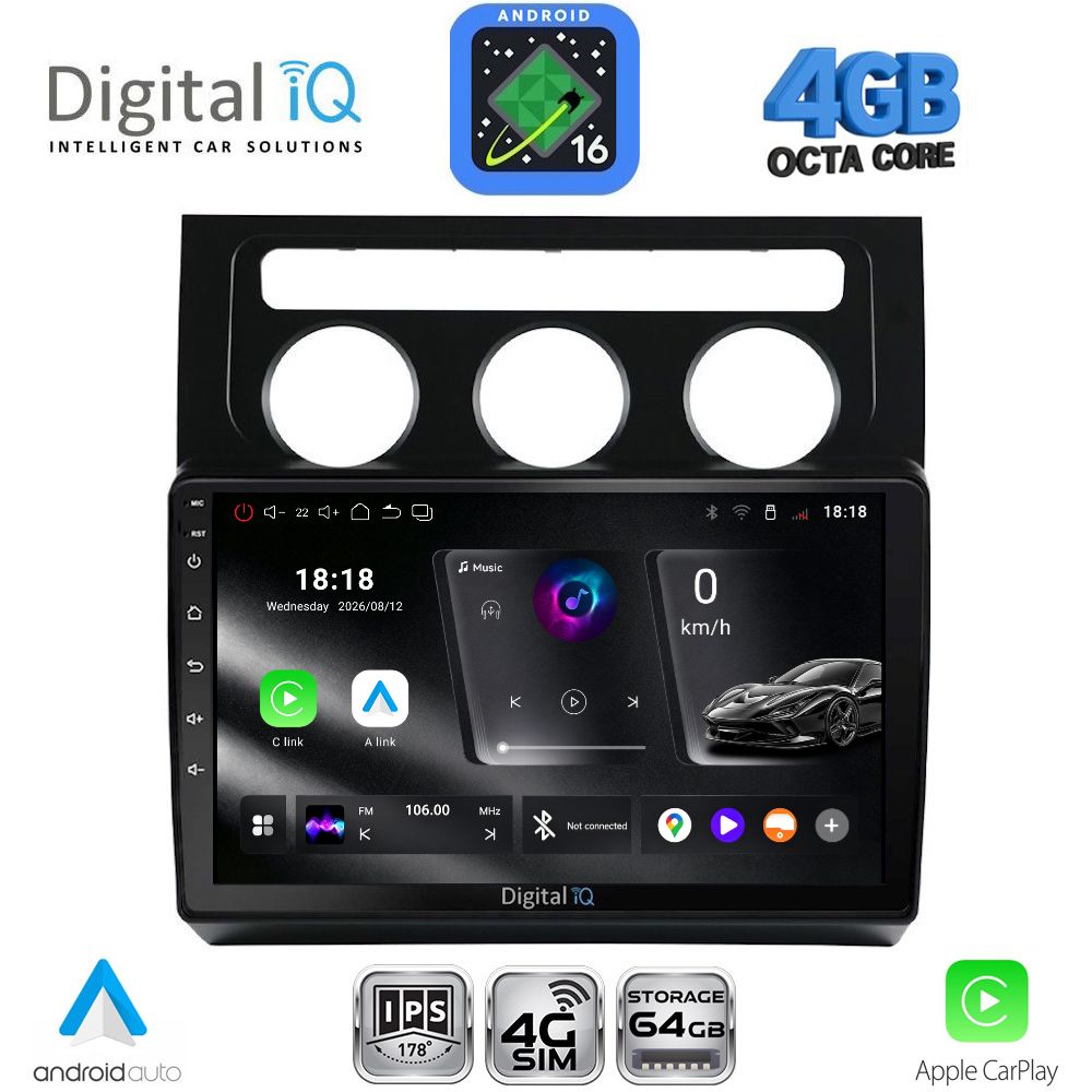RTG6767CL_16 DIGITAL IQ RTG 6767CL_CPA (10inc) MULTIMEDIA TABLET for VW TOURAN mod. 2003-2010 with CLIMA - Image 1