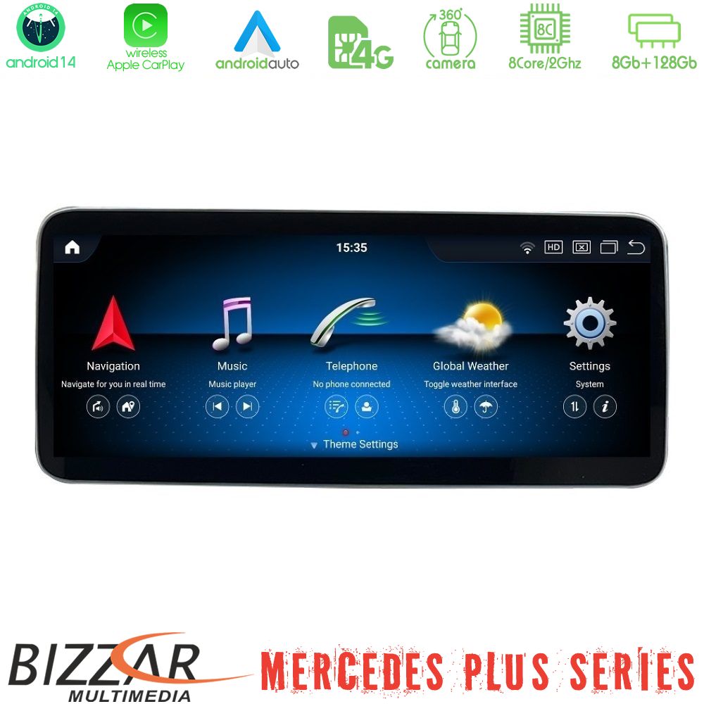 bizzar_bzc8750_10a8_1 Bizzar Plus Series Mercedes B Class (W246) NTG5 Android14 8Core (8+128GB) Infotainment System 10.25" - Image 1