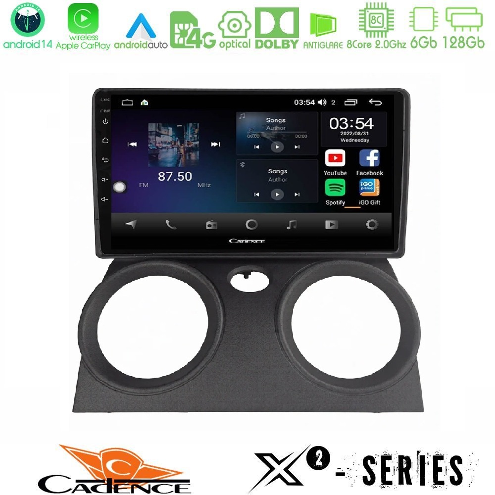 Cadence X2 Series 8Core Android14 6+128GB Mitsubishi Colt 2009 – 2013 Navigation Multimedia Tablet 10"