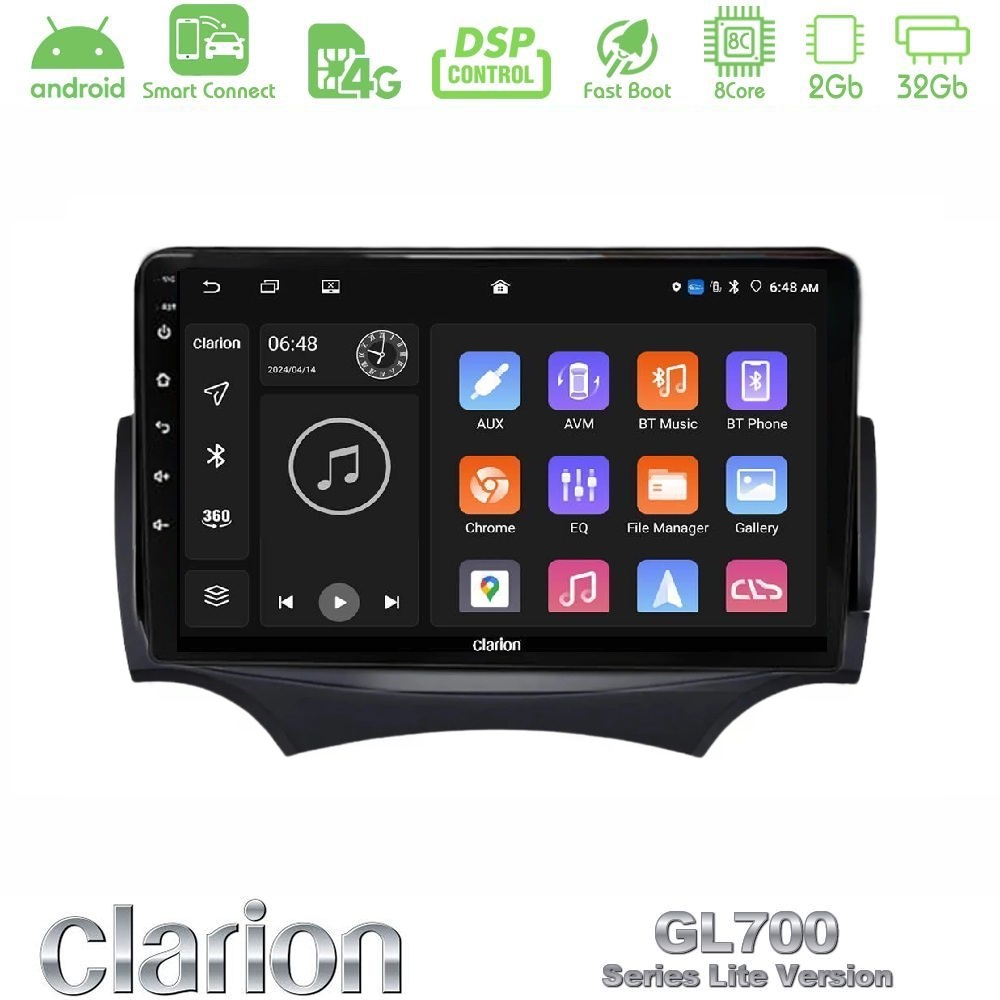 clarion_g72l_fd3005 Clarion GL700 Lite Series 8Core Android ClarionOS 2+32GB Ford Ka 2009-2017 Navigation Multimedia Tablet 9" Με Carplay & Android Auto - Image 1