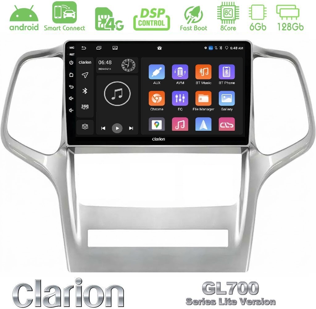 clarion_g76l_jp0994 Clarion GL700 Lite Series 8Core Android ClarionOS 6+128GB Jeep Grand Cherokee 2011-2013 Navigation Multimedia Tablet 9" Με Carplay & Android Auto - Image 1
