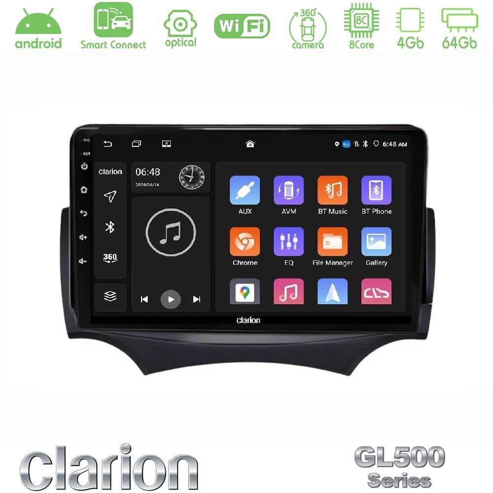 clarion_gl5_fd3005 Clarion GL500 Series 8Core Android ClarionOS 4+64GB Ford Ka 2009-2017 Navigation Multimedia Tablet 9" - Image 1