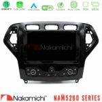 Nakamichi NAM5260 Series 4Core Android13 4+64GB Ford Mondeo 2007-2010 (Auto AC με NAVI) Navigation Multimedia Tablet 9" Με Carplay & Android Auto