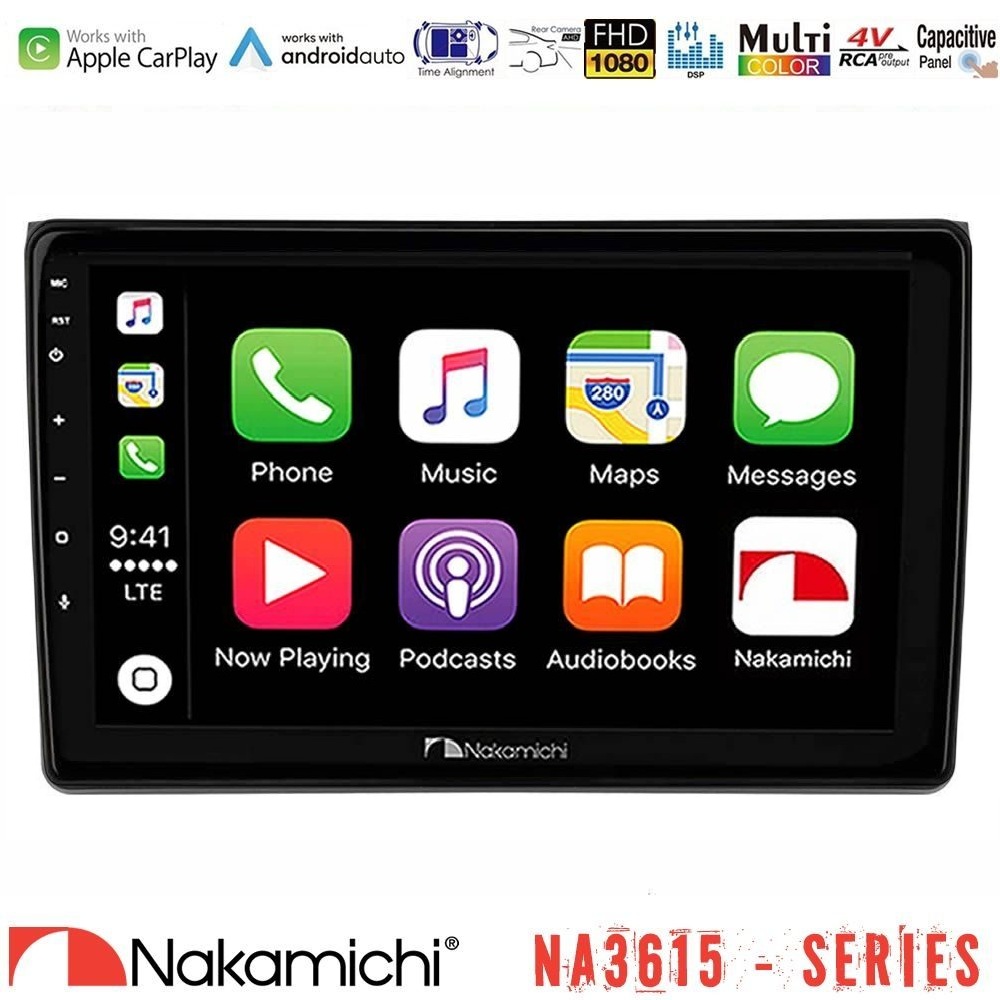 nakamichi_na15_au0827 Nakamichi NA3615 Series Με Wireless Carplay & Android Auto Audi A4 B7 Media Station Tablet 9" - Image 1
